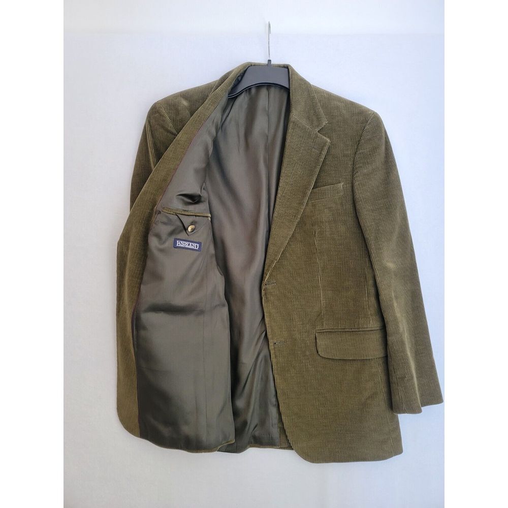 Lands End Brown Corduroy Cotton Blazer Sport Men's 38R